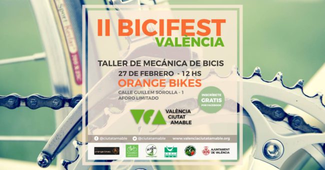 Cartel taller mecánica básica orange bikes